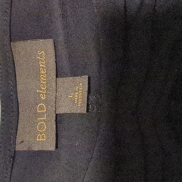 Bold Elements Long Sleeve Sexy Cut Out Cinched Top Blouse Black Large NWT - Picture 5 of 6